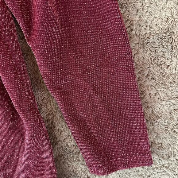 Logo Layers Lori Goldstein Metallic Mesh Cardigan Mulled Wine L Large - Picture 6 of 12